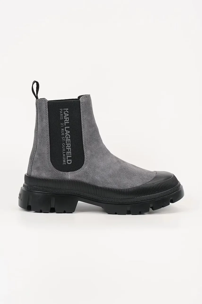 Karl Lagerfeld Велурени боти челси TREKKA MENS RSG