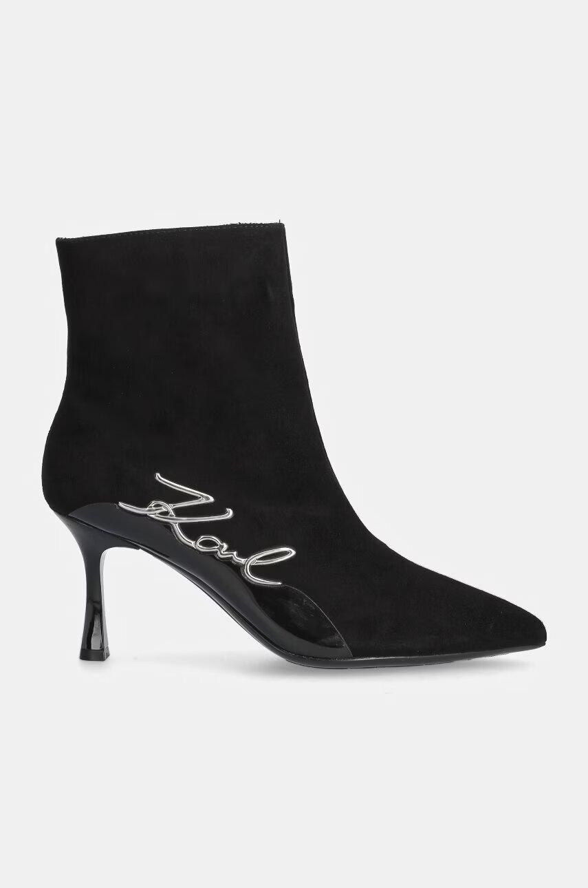 Karl Lagerfeld Велурени боти SIENNA