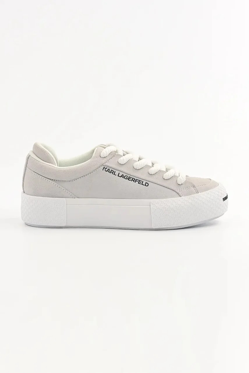 Karl Lagerfeld Велурени кецове SKATE LO LACE
