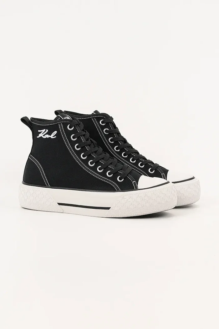 Karl Lagerfeld Високи кецове KAMPUS MAX III в черно KL60655