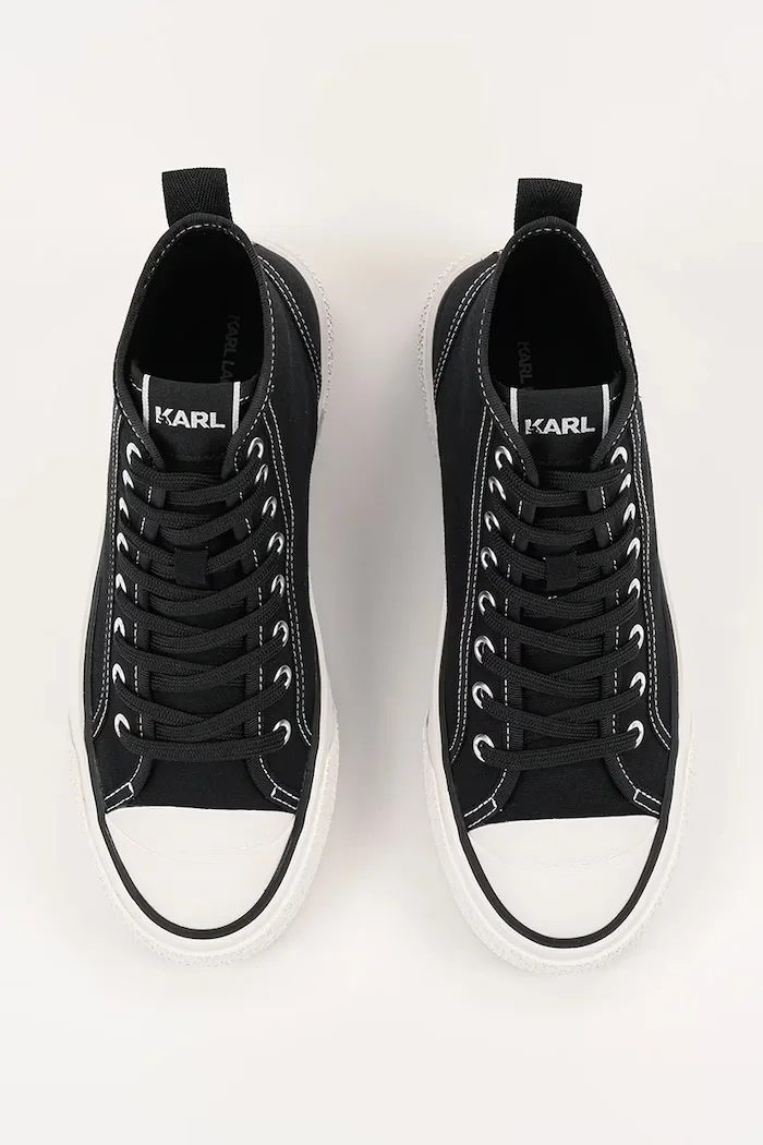 Karl Lagerfeld Високи кецове KAMPUS MAX III в черно KL60655