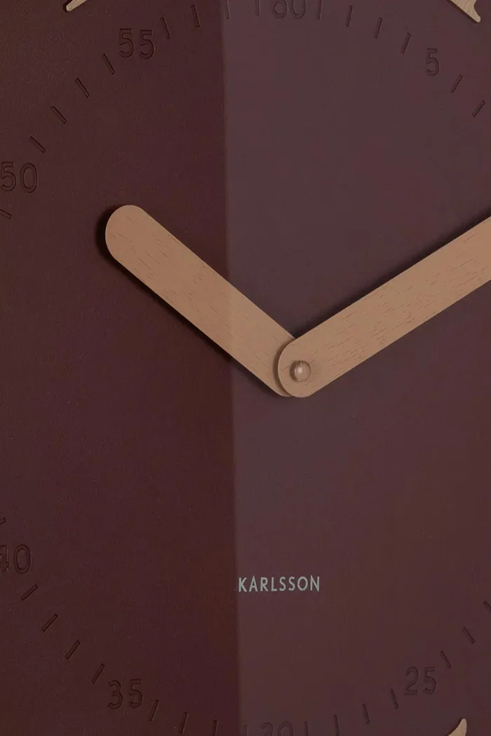 Karlsson Стенен часовник Amena 40 cm в бордо