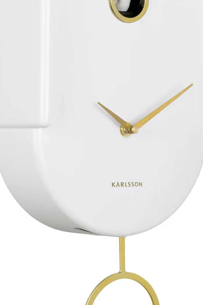 Karlsson Стенен часовник с кукувичка Tweet 42 cm в бяло