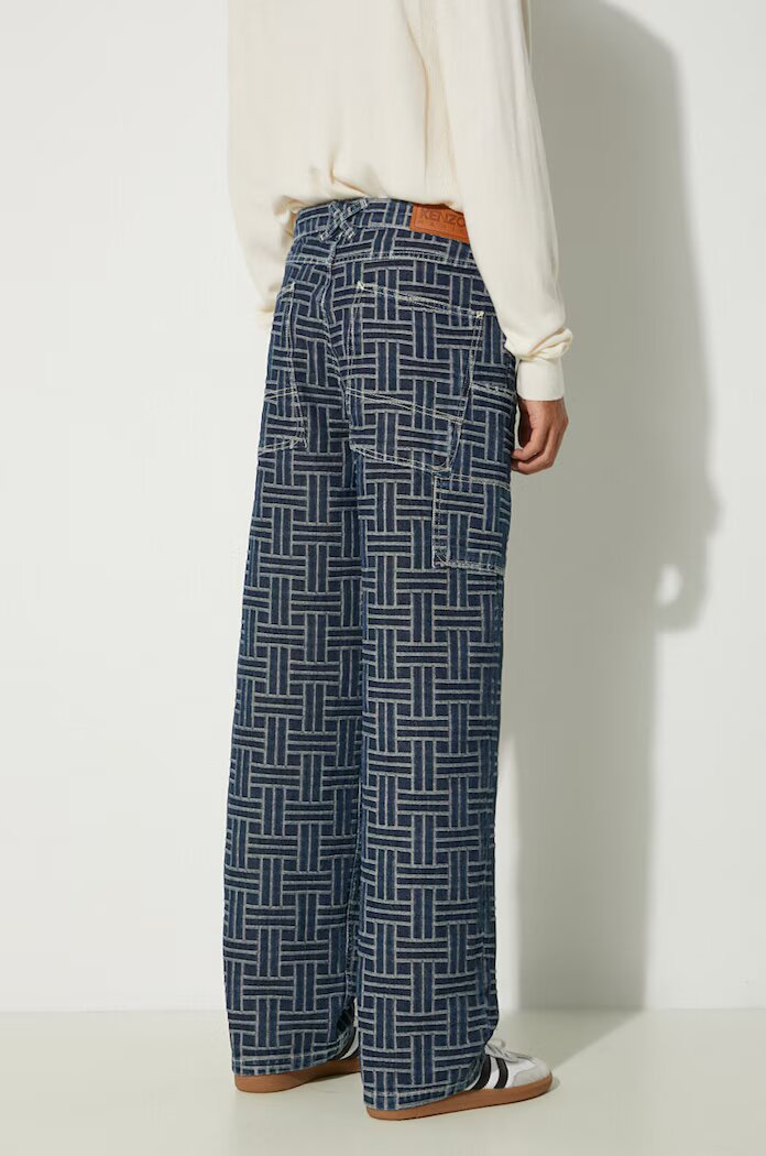 Kenzo Дънки Cargo Monkey Fit Jeans Weave FE65DP4086J2.DD