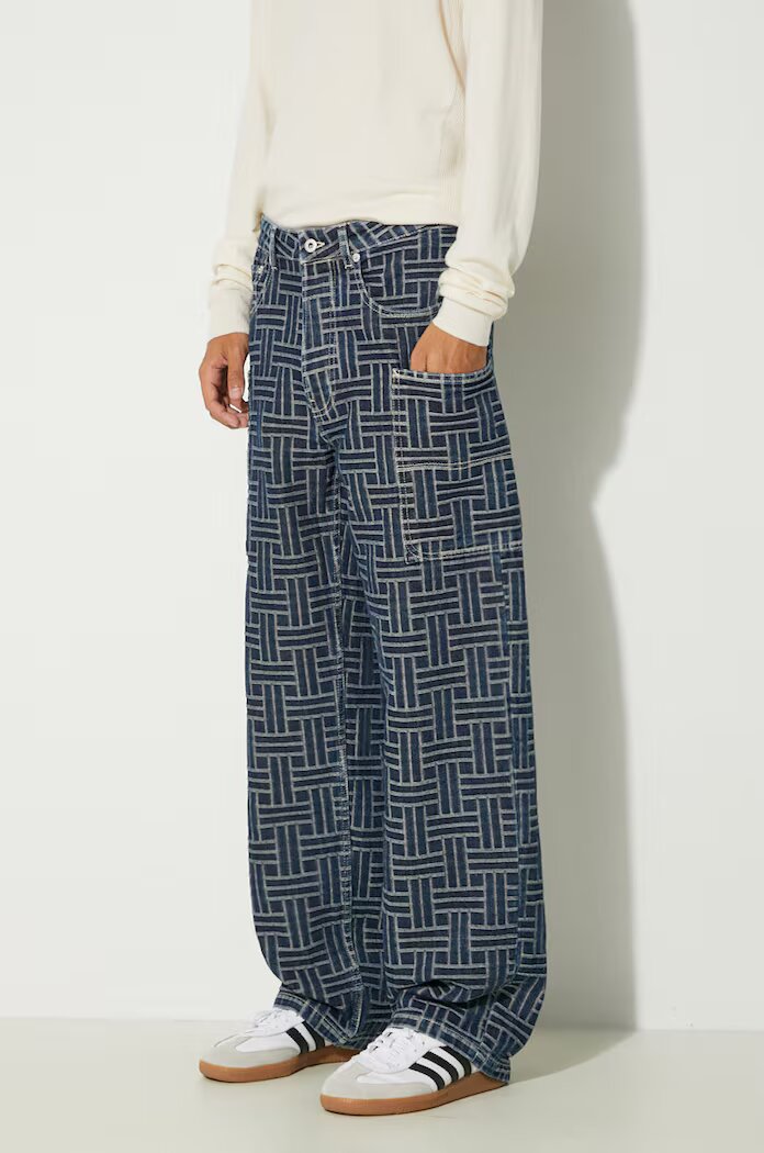 Kenzo Дънки Cargo Monkey Fit Jeans Weave FE65DP4086J2.DD