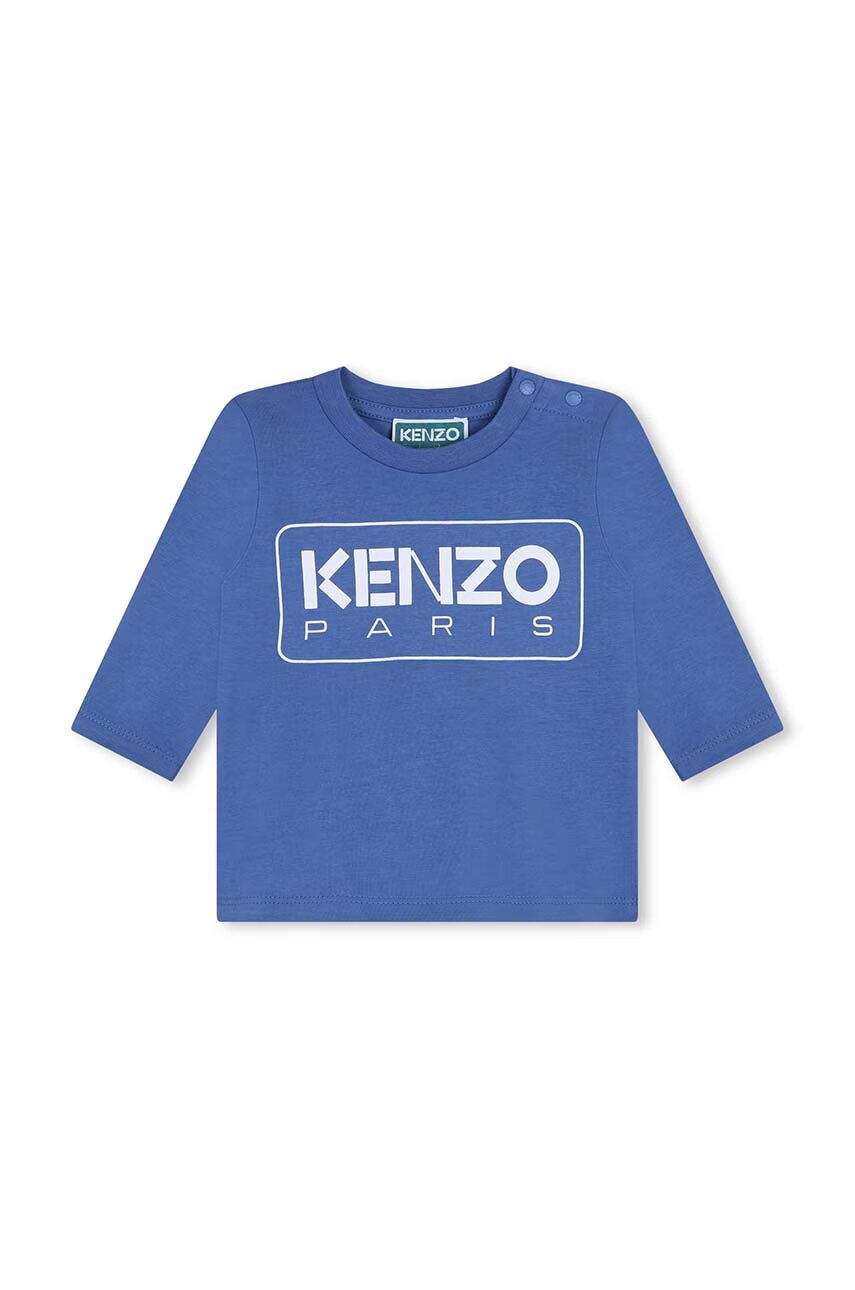 Kenzo Kids Бебешка памучна блуза с дълъг ръкав