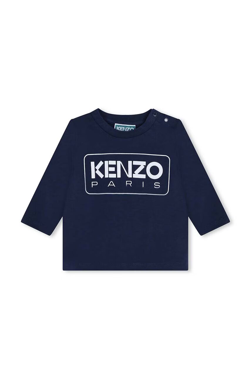 Kenzo Kids Бебешка памучна блуза с дълъг ръкав