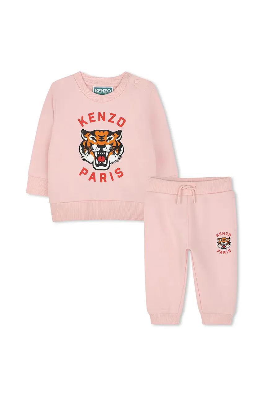 Kenzo Kids Бебешки памучен спортен комплект