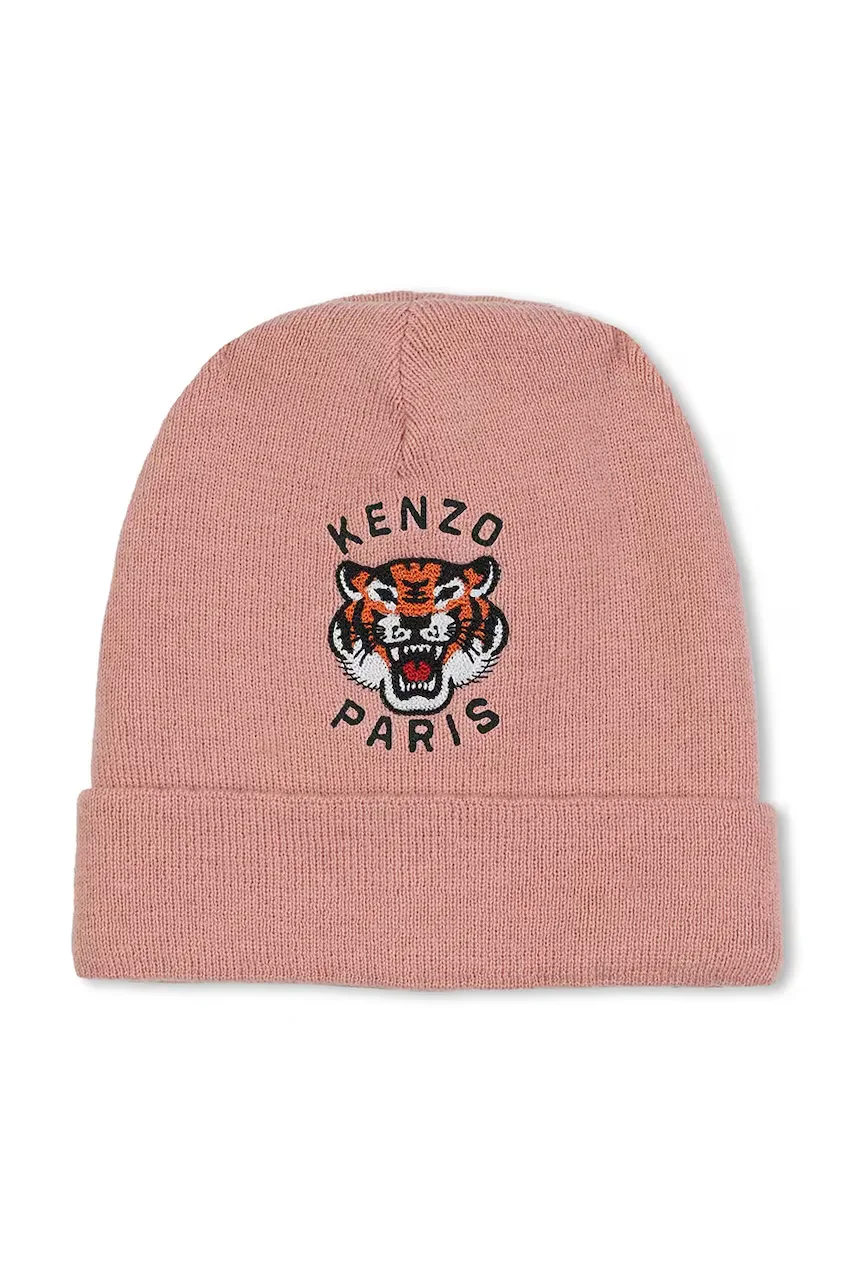 Kenzo Kids Детска шапка с кашмир