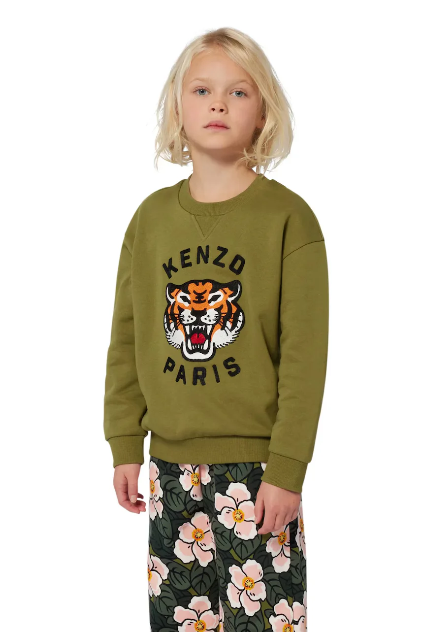 Kenzo Kids Детски памучен суичър