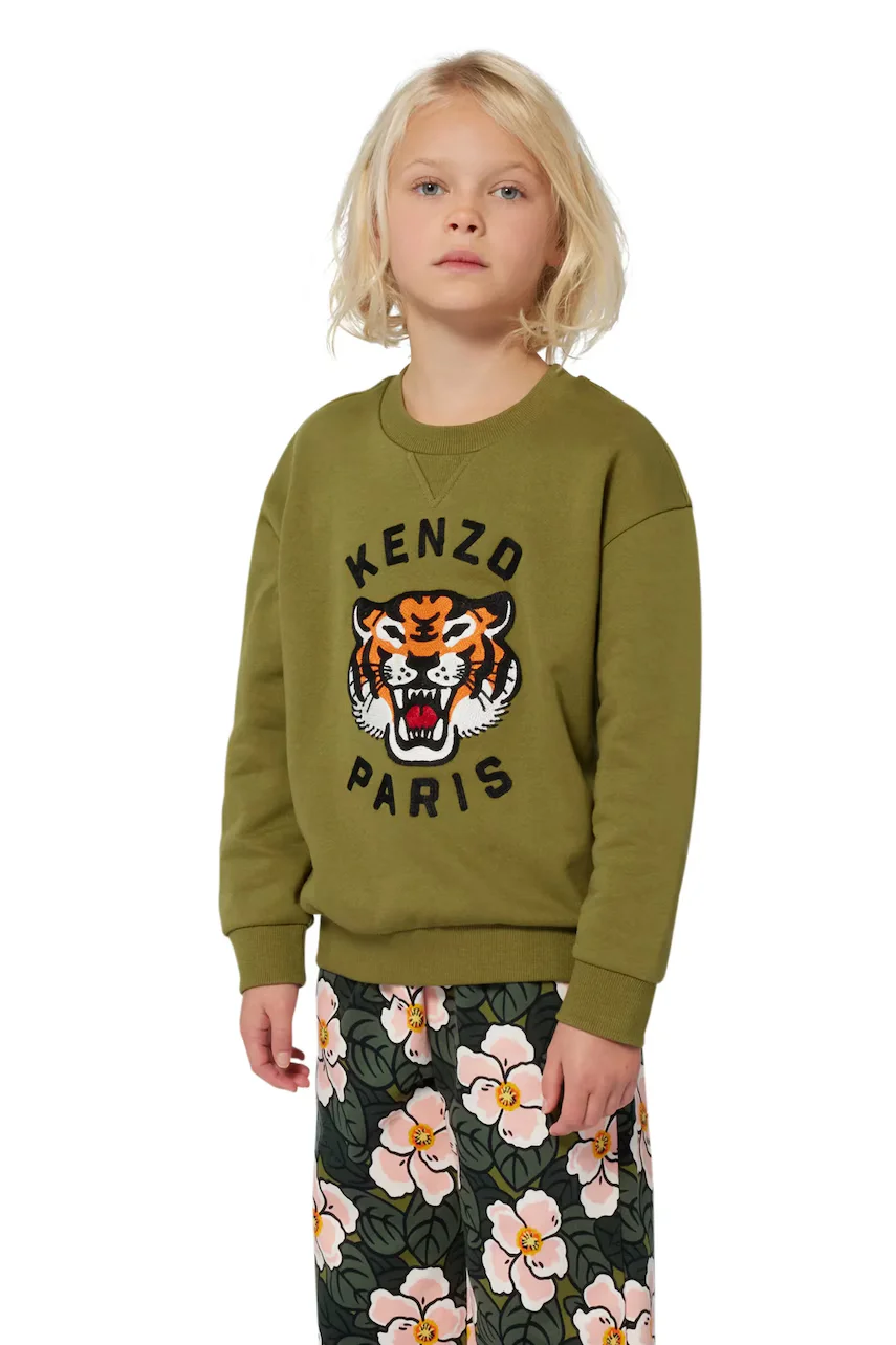 Kenzo Kids Детски памучен суичър