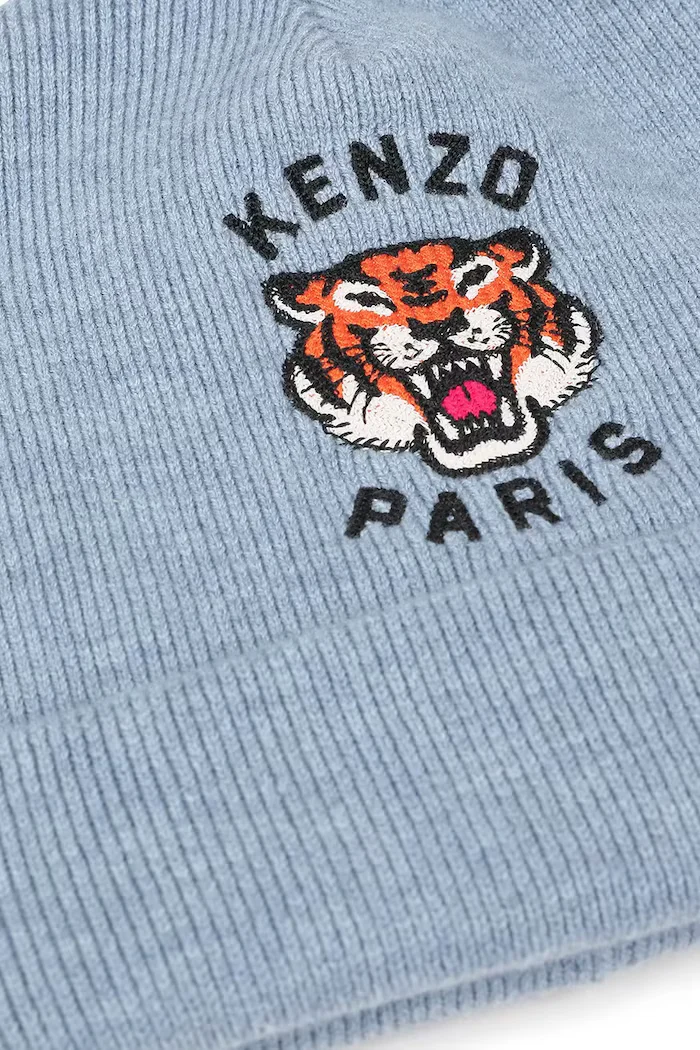 Kenzo Kids шапка beanie за деца с вълна синя K62156