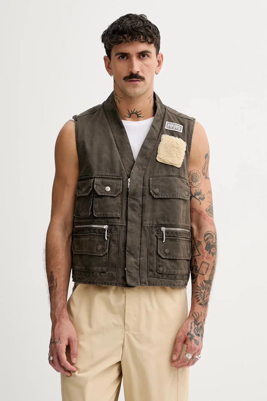 Kenzo Памучен елек Multipocket Gilet