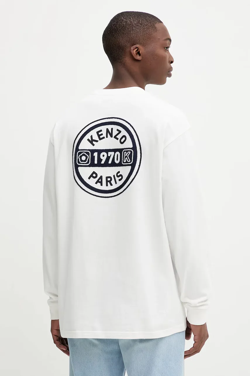 Kenzo Памучна блуза с дълги ръкави