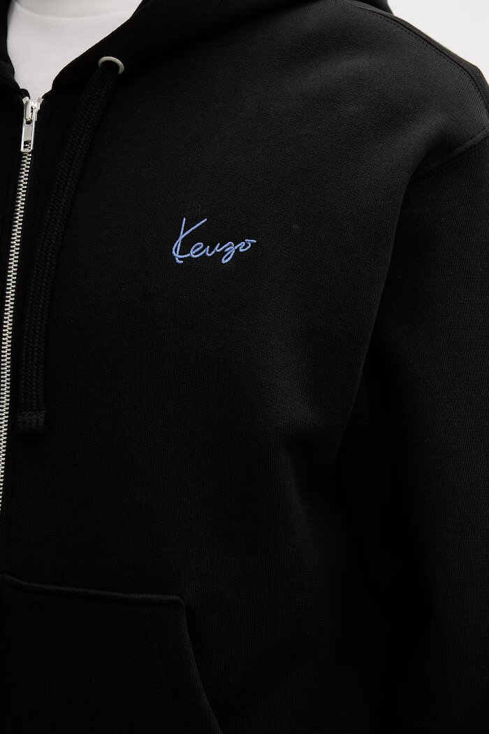 Kenzo суичър с качулка мъжки от памук черен FG65HO2644MJ