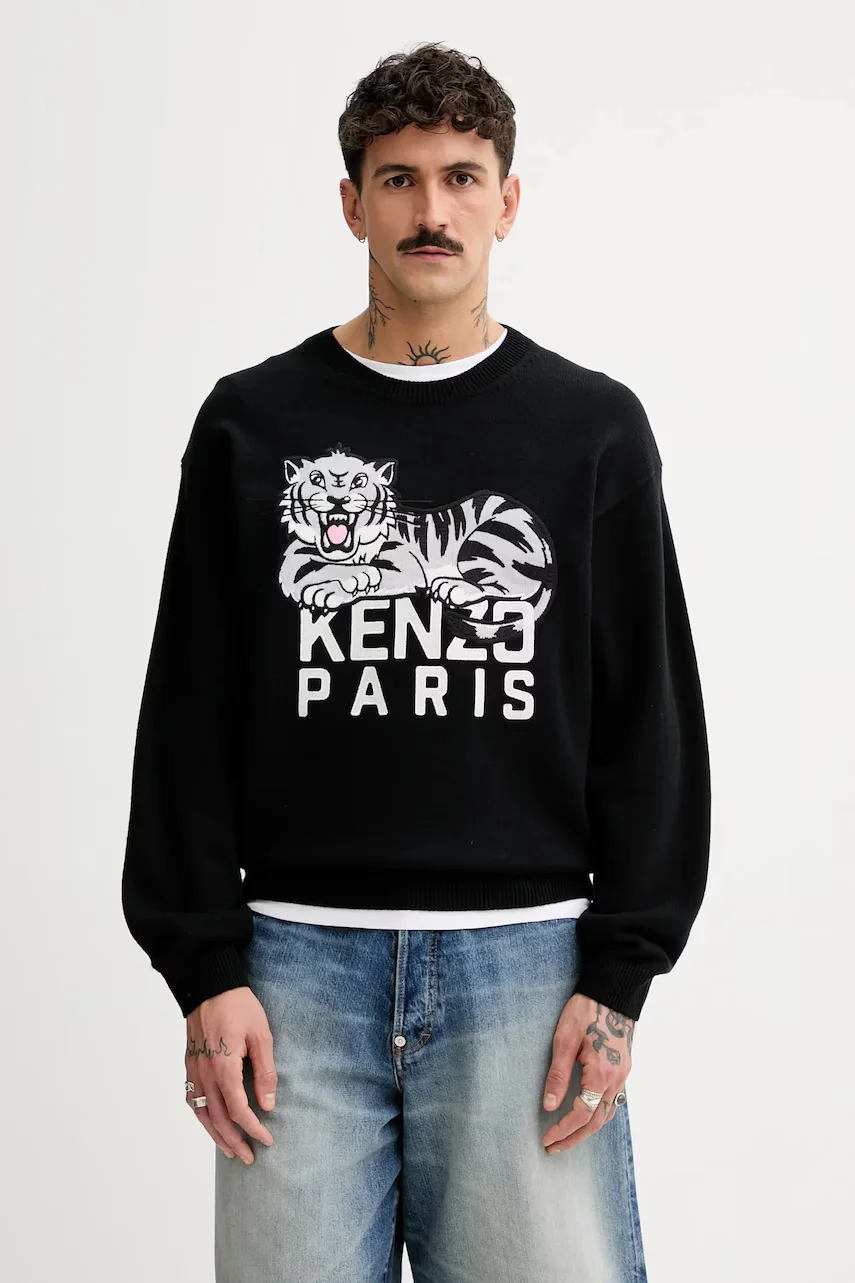 Kenzo Вълнен пуловер Happy Tiger
