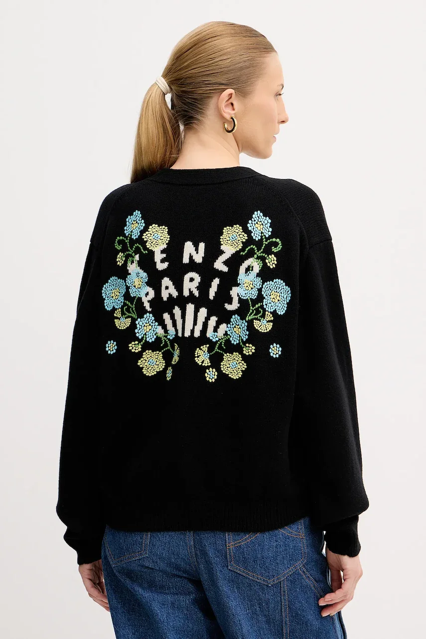 Kenzo Вълнена жилетка Jungle Flower