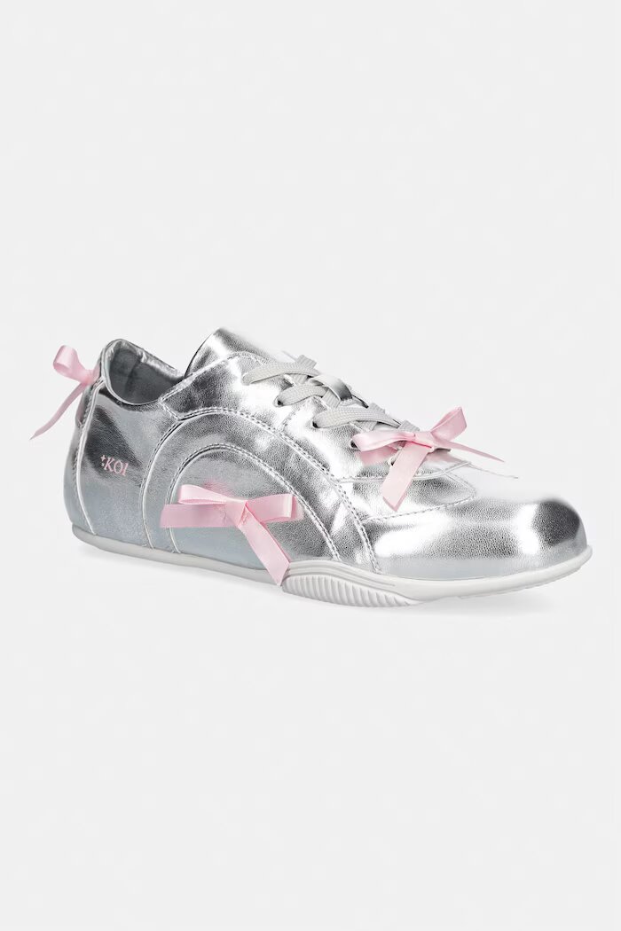 Koi Footwear Bambalina Cat Lace up Bow Pumps маратонки дамски сребърни Bambalina Cat Lace up Bow Pumps