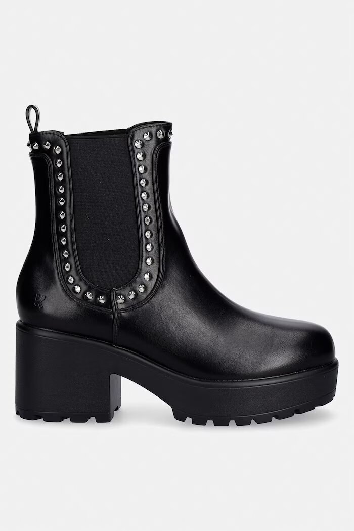 Koi Footwear Боти челси Anise Studded Chelsea Boots в черно с дебел ток Anise Studded Chelsea Boots