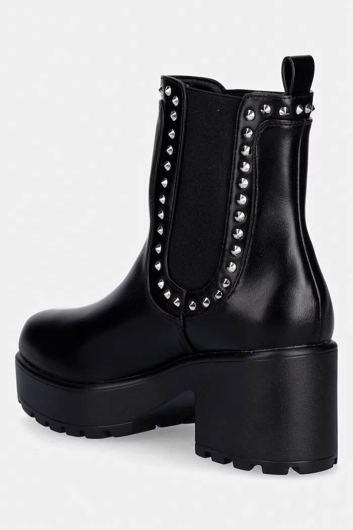 Koi Footwear Боти челси Anise Studded Chelsea Boots в черно с дебел ток Anise Studded Chelsea Boots