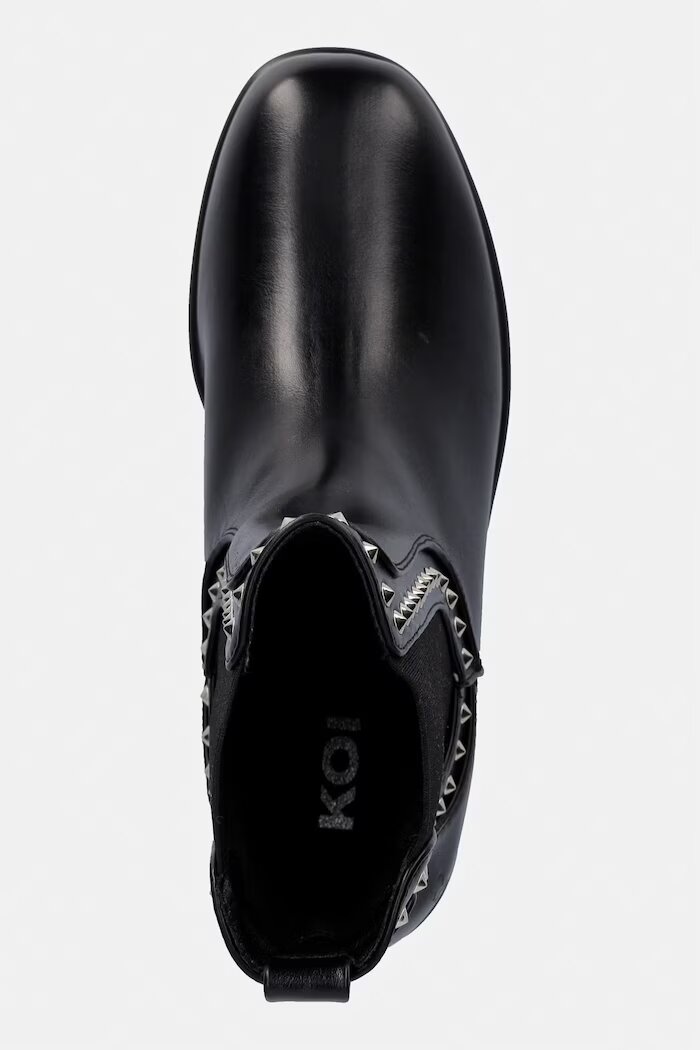 Koi Footwear Боти челси Anise Studded Chelsea Boots в черно с дебел ток Anise Studded Chelsea Boots