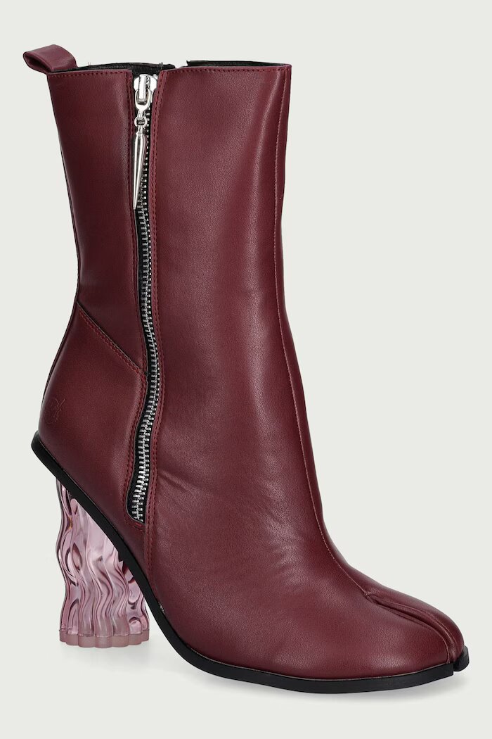 Koi Footwear боти дамски Essence Heeled Tabi бордо ESSENCE