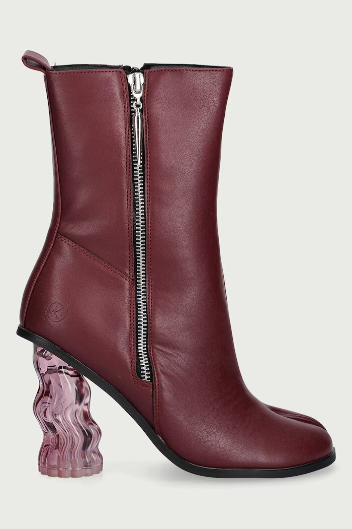 Koi Footwear боти дамски Essence Heeled Tabi бордо ESSENCE