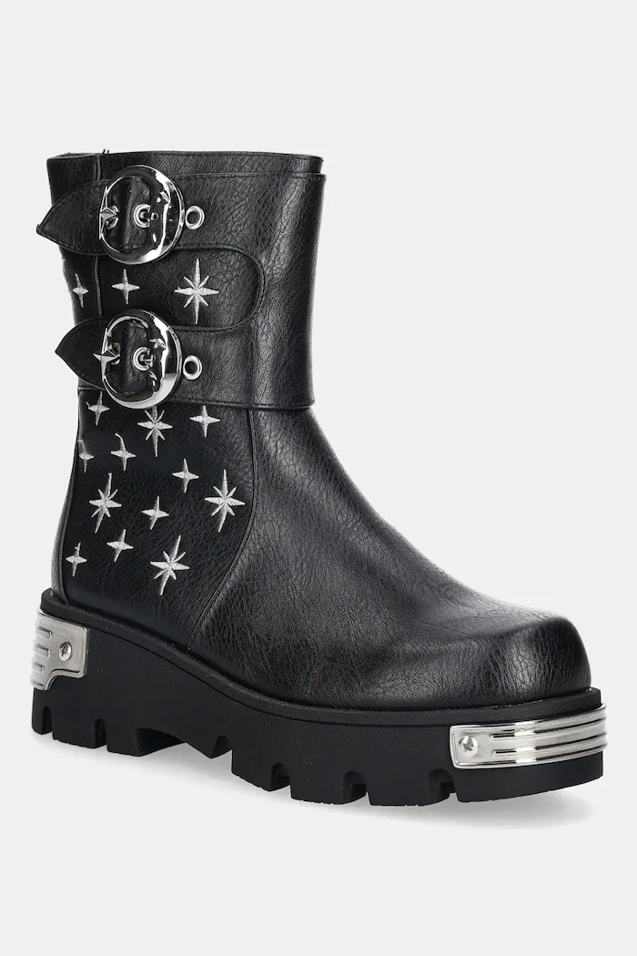 Koi Footwear Боти Eclipsed Rituals в черно с платформа с лека изолация KK24