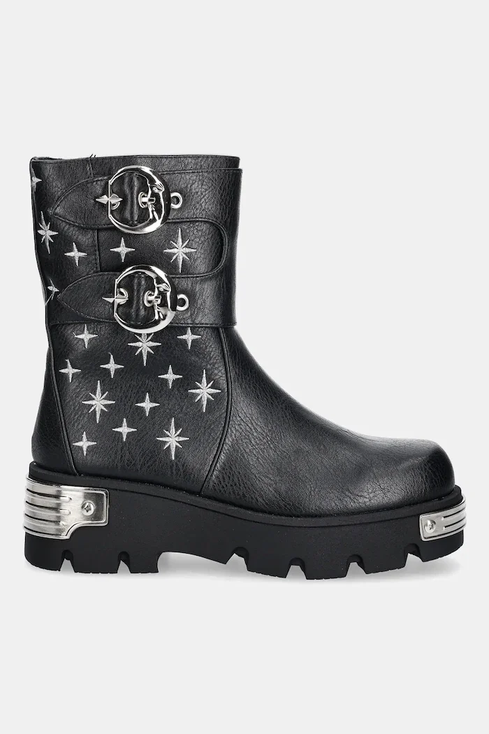Koi Footwear Боти Eclipsed Rituals в черно с платформа с лека изолация KK24
