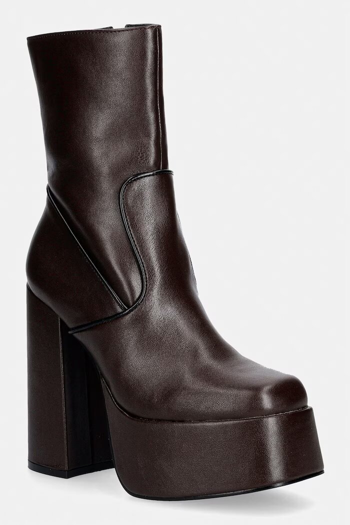 Koi Footwear боти с дебел ток дамски DBP1 кафяви DBP1