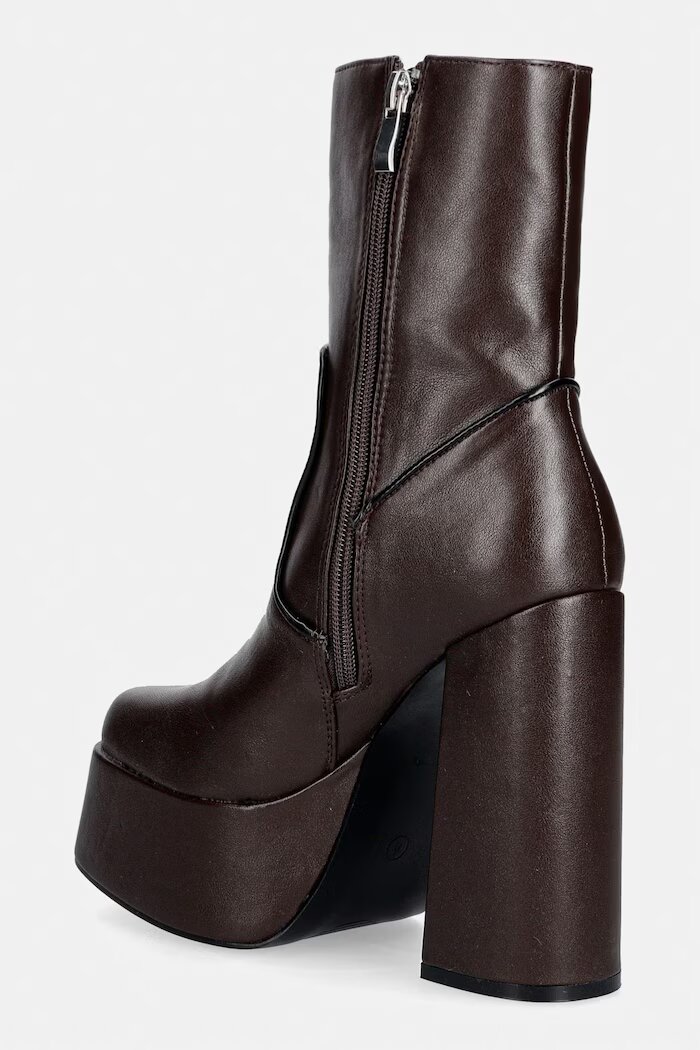 Koi Footwear боти с дебел ток дамски DBP1 кафяви DBP1