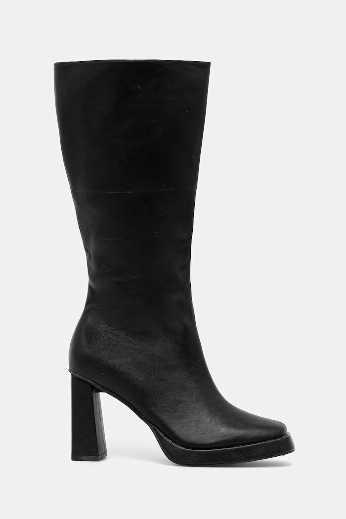 Koi Footwear Ботуши SWB05 KNEE HIGH BOOT в черно с дебел ток SWB05 KNEE HIGH BOOT