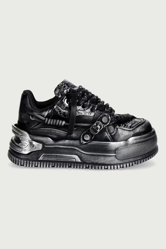 Koi Footwear Metamorphosis Distressed Platoform маратонки дамски черни TT01