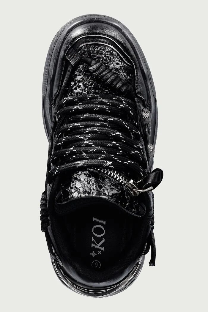 Koi Footwear Metamorphosis Distressed Platoform маратонки дамски черни TT01