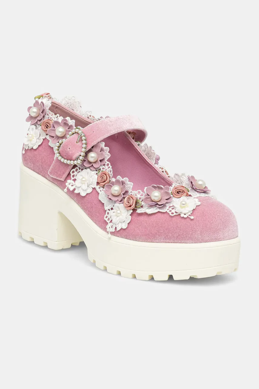 Koi Footwear Обувки с дебел ток Tira Pink Mary Janes ‘Fairy Powder Edition’