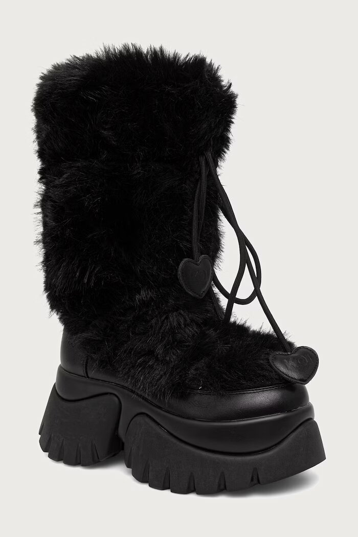 Koi Footwear Sasquatch Fluffy Snow Boots дамски апрески черни Mindnight Sasquatch
