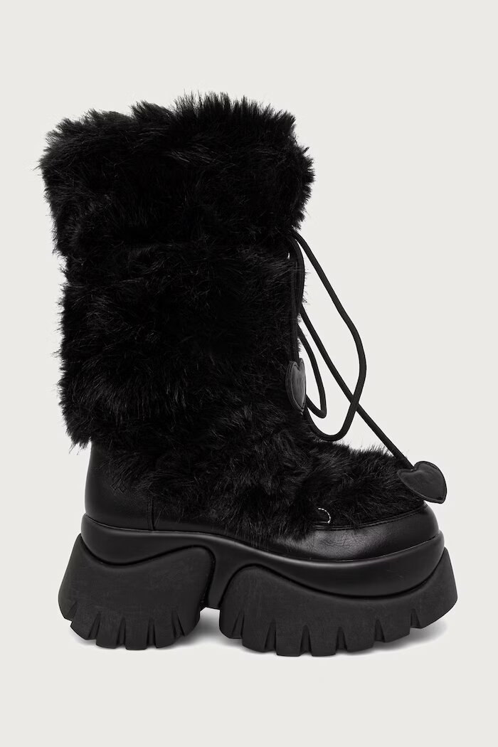 Koi Footwear Sasquatch Fluffy Snow Boots дамски апрески черни Mindnight Sasquatch