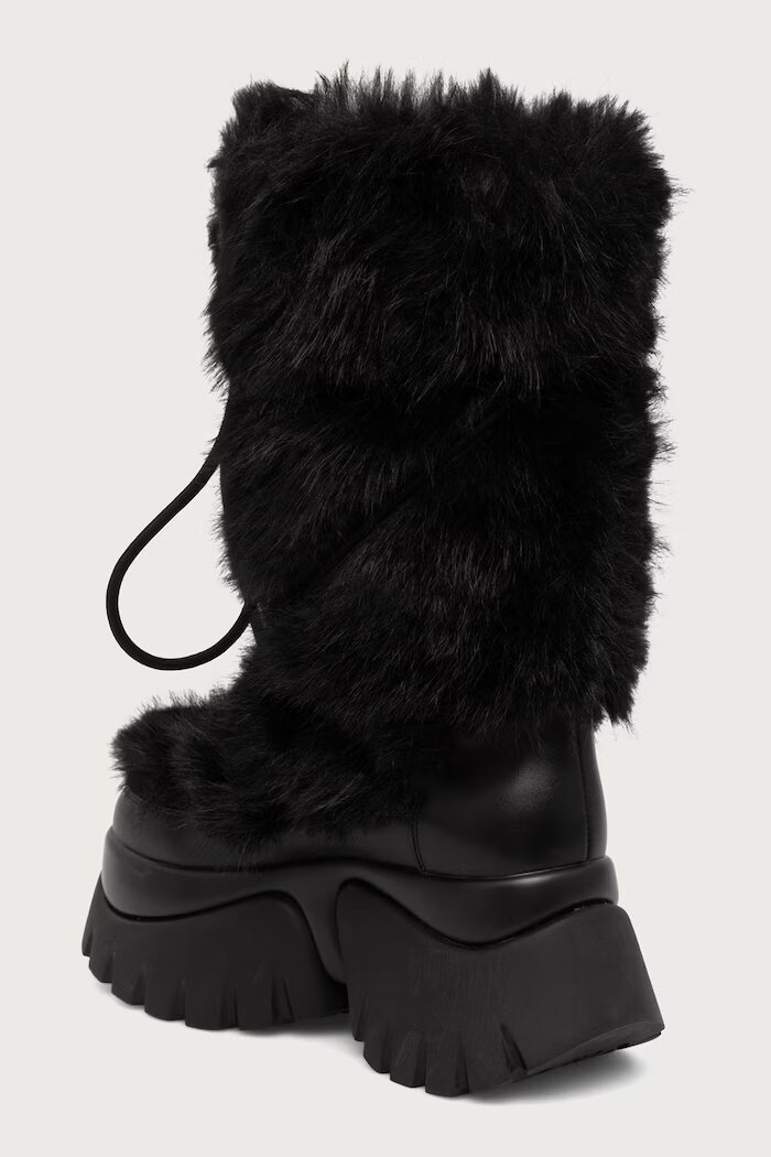 Koi Footwear Sasquatch Fluffy Snow Boots дамски апрески черни Mindnight Sasquatch