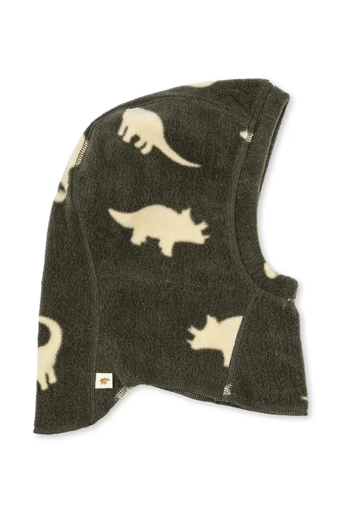 Konges Sløjd балаклава за деца от полар TAVI FLEECE BALACLAVA GRS зелена KS105772