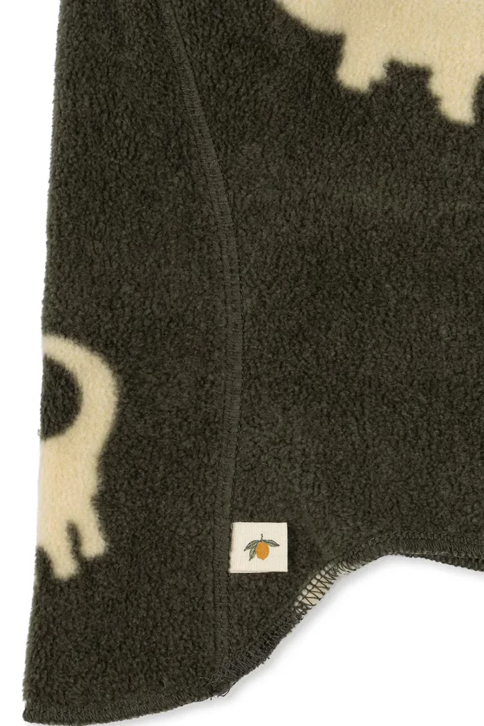 Konges Sløjd балаклава за деца от полар TAVI FLEECE BALACLAVA GRS зелена KS105772