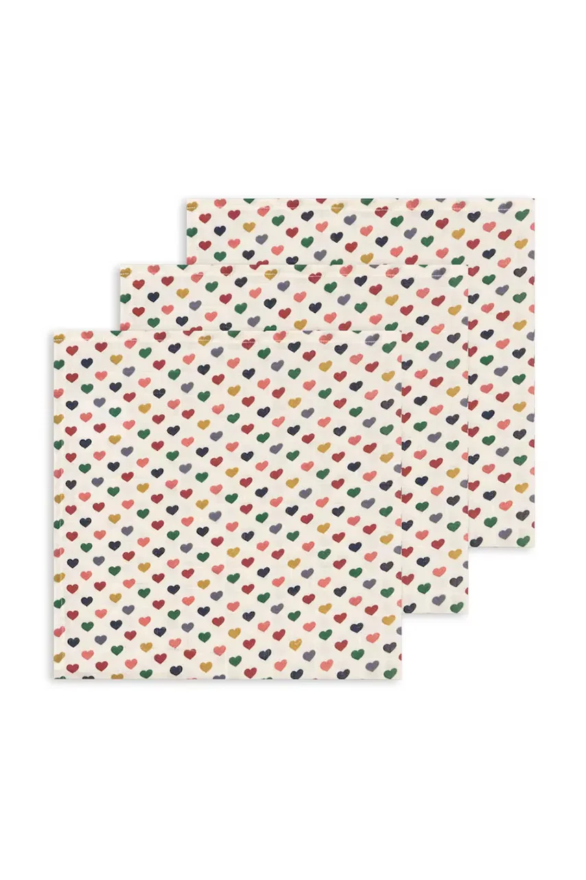 Konges Sløjd Бебешка пелена 3 PACK MUSLIN CLOTH GOTS (3 броя)