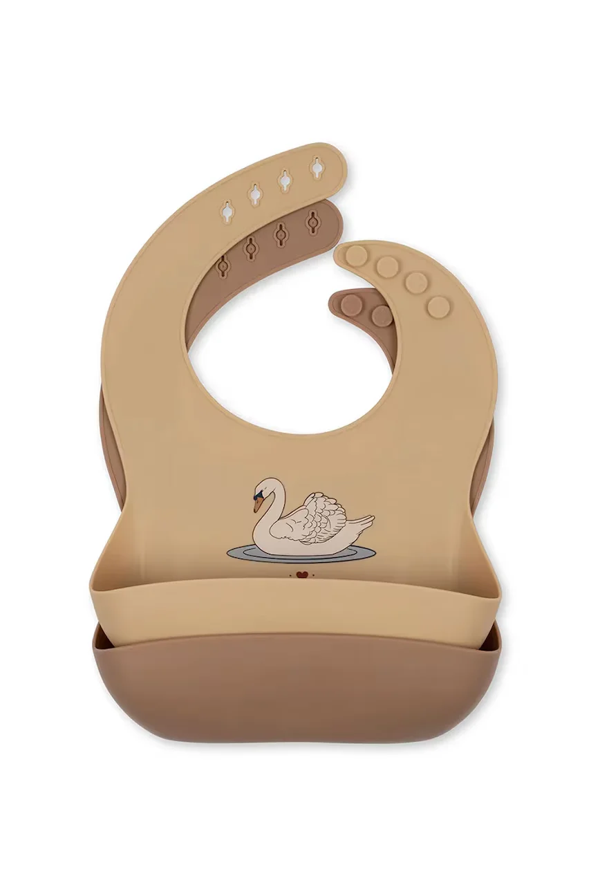 Konges Sløjd Бебешки лигавник 2 PACK SILICONE BIB (2 броя)