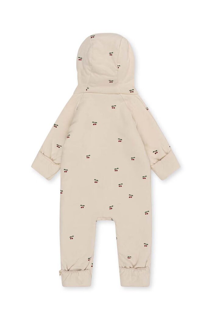 Konges Sløjd Бебешки памучен къс гащеризон NEWBORN ONESIE WITH HOOD