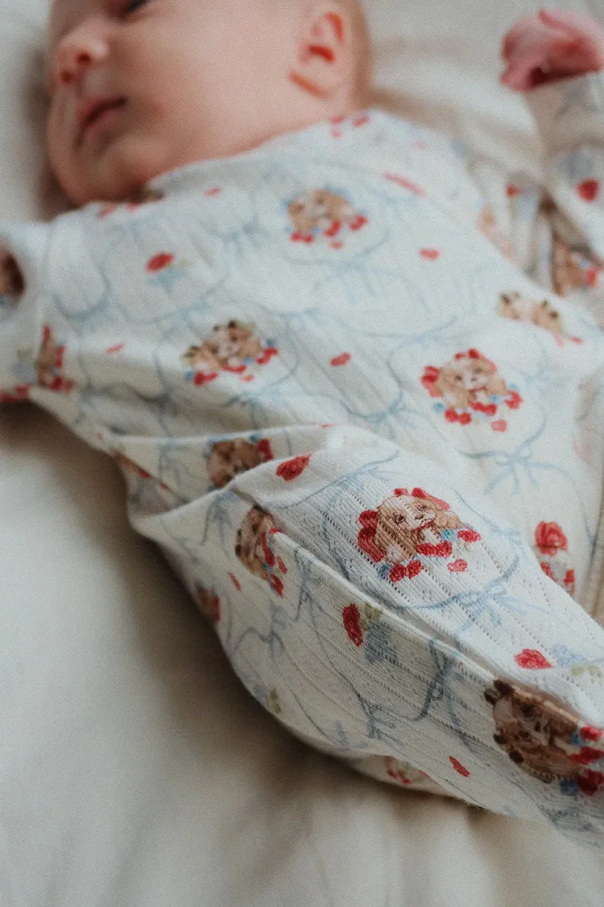 Konges Sløjd Бебешки памучни ританки MINNIE NEWBORN ONESIE GOTS