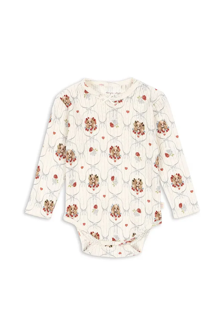 Konges Sløjd Бебешко боди от памук MINNIE BODY GOTS