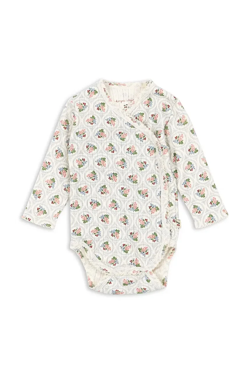 Konges Sløjd Бебешко боди от памук MINNIE NEWBORN BODY GOTS