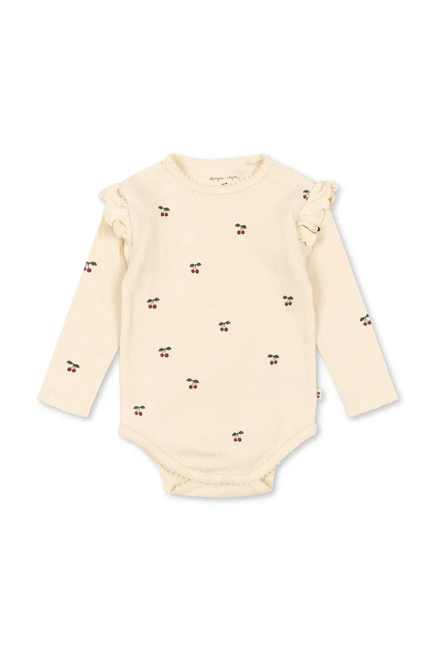 Konges Sløjd Бебешко боди от памук SUI FRILL BODY GOTS