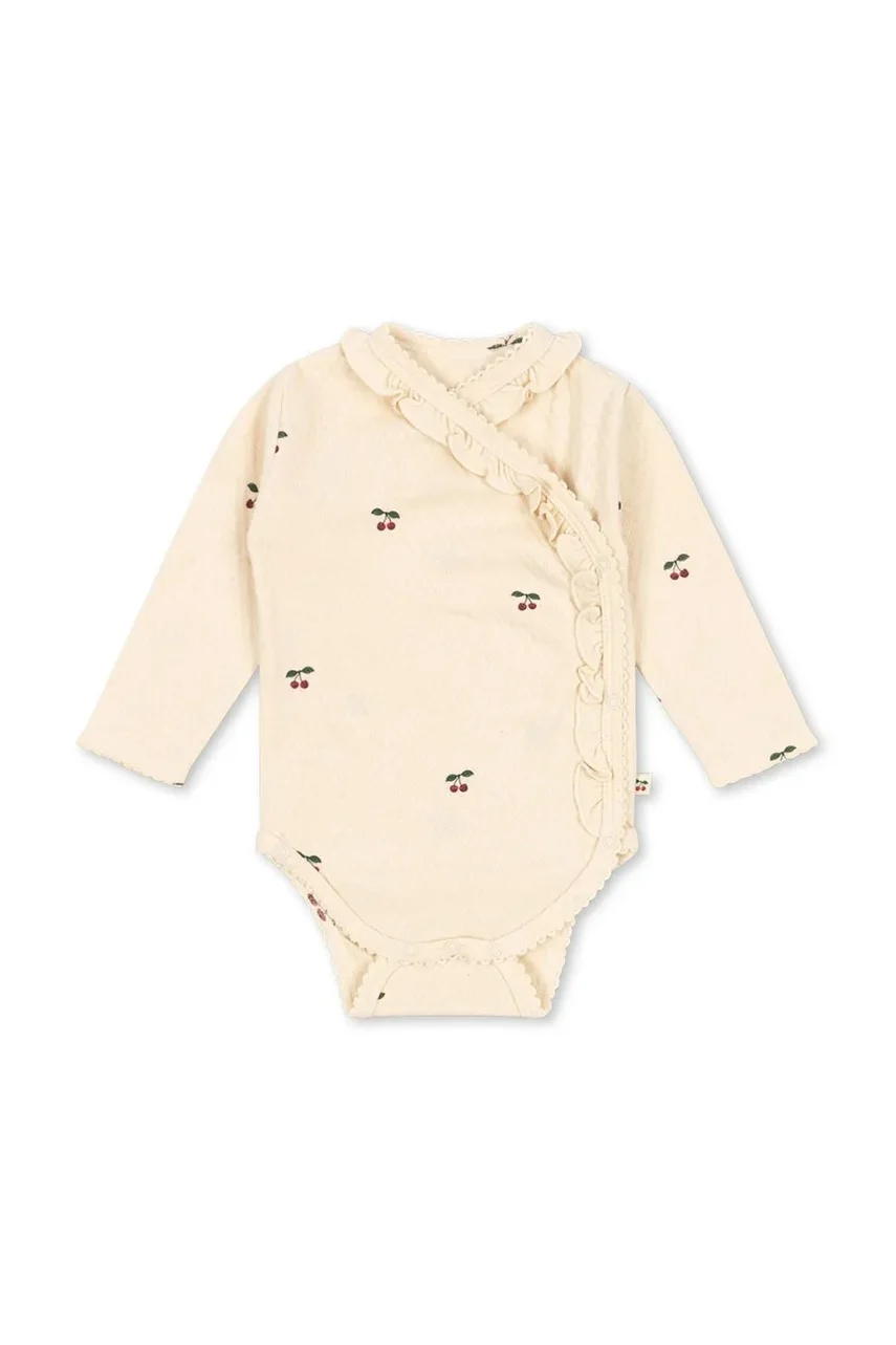Konges Sløjd Бебешко боди от памук SUI NEWBORN FRILL BODY GOTS