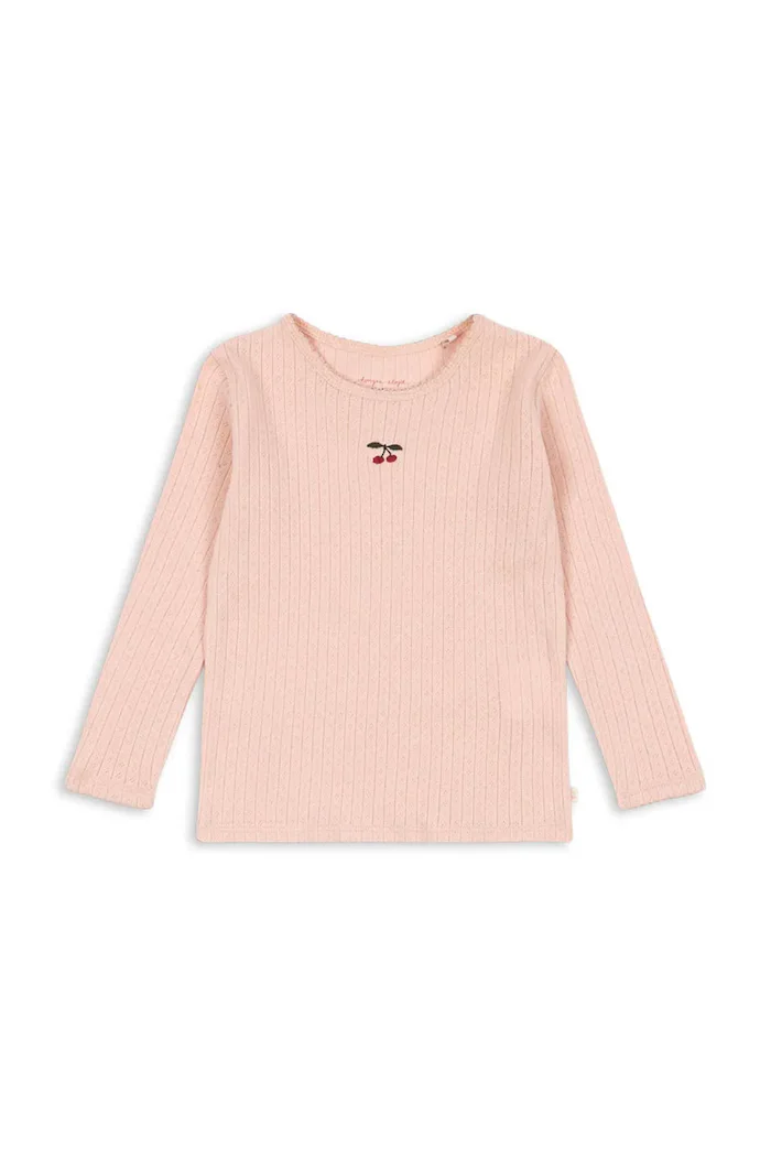 Konges Sløjd блуза с дълги ръкави за деца от памук MINNIE BLOUSE GOTS розова KS106165