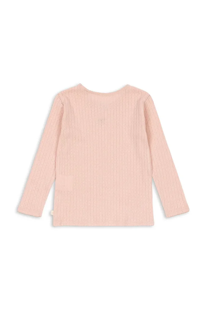 Konges Sløjd блуза с дълги ръкави за деца от памук MINNIE BLOUSE GOTS розова KS106165
